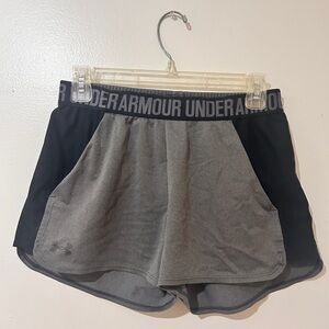 Under Armour Women's Athletic Shorts in Gray and Black